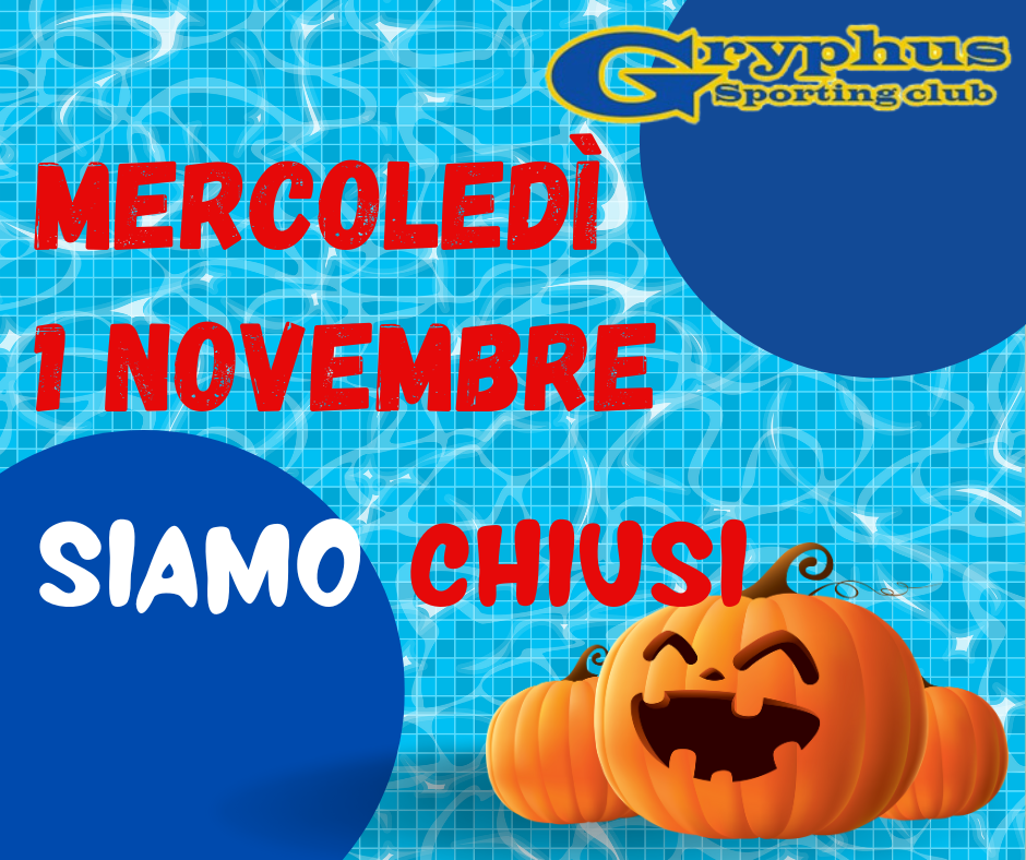 1 novembre siamo chiusi